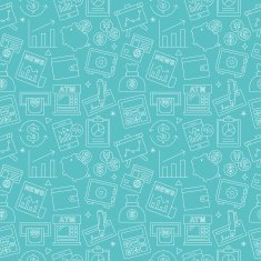 financial line icon pattern set N6
