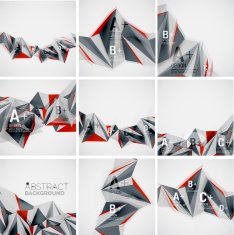 Geometric shapes in the air Vector abstract background N503