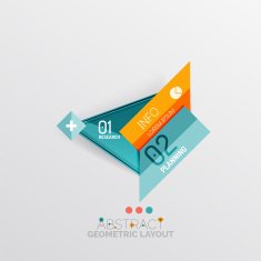 Modern abstract geometric info banner N391