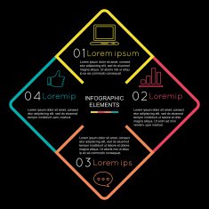 Infographic elements with square