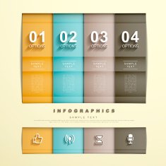 flat style abstract banner infographics N3
