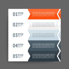 Infographics design template Business concept with 5 options N13