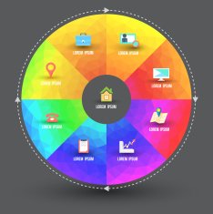 Abstract business infographics options template N8