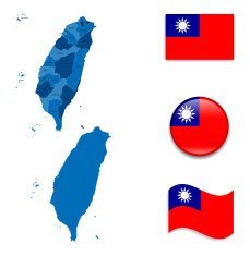 Taiwan Map and Flag Collection N2