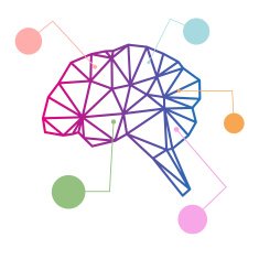 Brain abstract isolated on a white backgrounds vector illustration N2