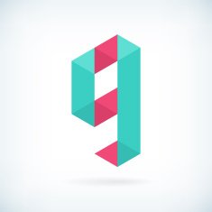 Modern letter G icon flat design element template N2