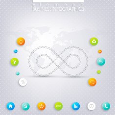 Modern infographic design with place for your text workflow layout