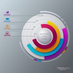Business circle infographic template N10