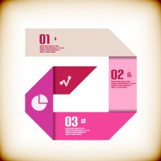 Trendy ribbon infographic design