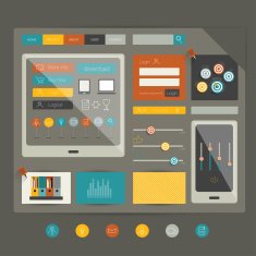Web site Flat design elements Vector N3