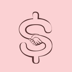 Dollar Handshake or within a Icon - Illustration