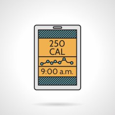 Calorie counter flat vector icon