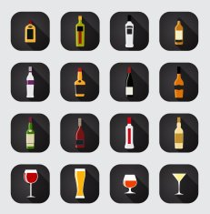 Modern Flat Dink Icon Set for Web and Mobile Application N3