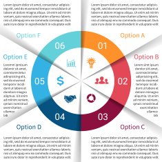 Vector circle infographic Template for cycle diagram graph presentation and N49