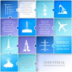 Flat layout infographic design