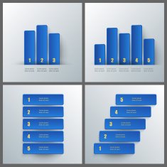 Set of banner templates with infographics design N5