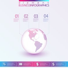 Modern Abstract network template infographic with place for your text N2