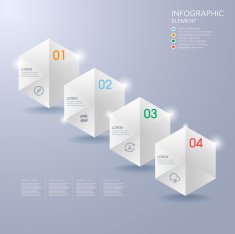 modern vector abstract hexagon chart infographic elements N2