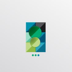 Modern abstract geometric info banner N392