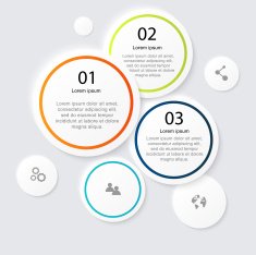 Vector colorful info graphics for your business presentations N366
