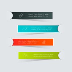 Abstract business info graphics template with icons N127