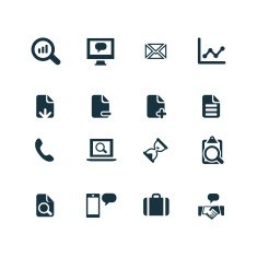 set of analytics research icons N6