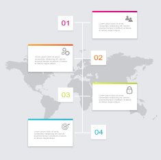 Vector colorful info graphics for your business presentations N369