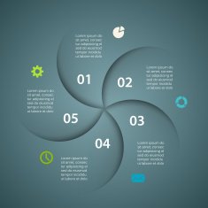 Modern vector info graphic for business project N270