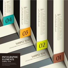 abstract 3d paper infographics N89
