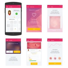 Flat Mobile Web UI concept for mobile N2