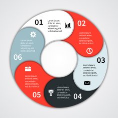 Modern vector info graphic for business project N272