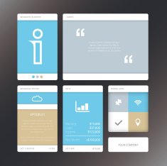 Fresh vector illustration minimal infographic flat ui design elements