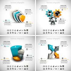 4 in 1 Business Infographics N25