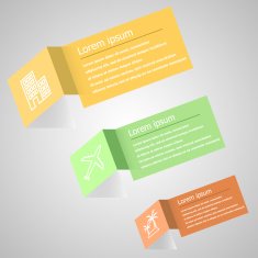 Abstract origami infographic design template