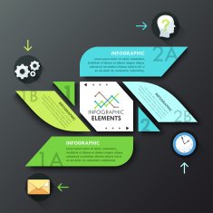 Flat infographic design N19