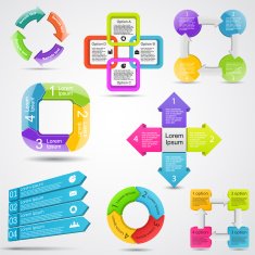 Modern vector info graphic for business project N273