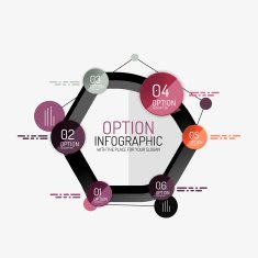 Minimal Line Design Office Web Infographics N82