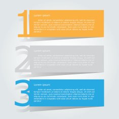 Design flat shadow step number banners graphic or website Vector EPS10 N5