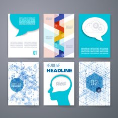 Design Template Set for Web Mail Brochures Mobile Technology App N10