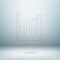 Graph icon in light studio room N2