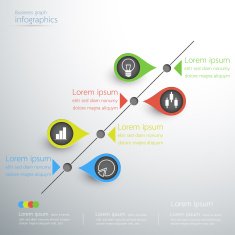 Business linear graph idea s modern design Vector il N2