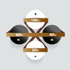 Simple circle diagram for infographics Modern design template