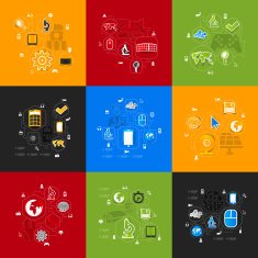 technology sticker infographic N47