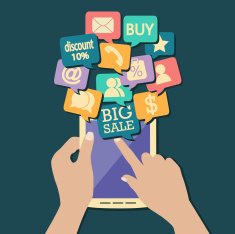 online shopping flat design