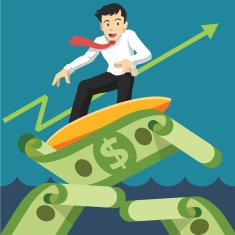 Vector successful businessman illustration
