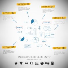 Vector infographic report template N24