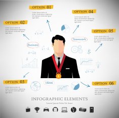 Vector infographic report template N26