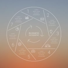 Circle line infographic graph diagram Blur vector background N4