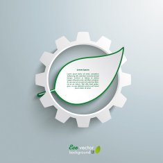 Big Gear Green Leave Infographic