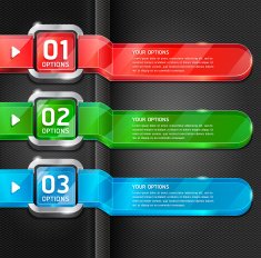 Colorful Buttons infographic template N6